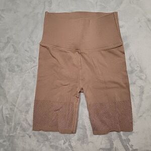 Fabletics Shorts Womens S Brown SculptKnit High Waisted Biker Yoga Athletic Gym